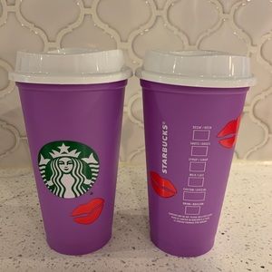 New 2021 Starbucks Valentine Purple Reusable Cup!